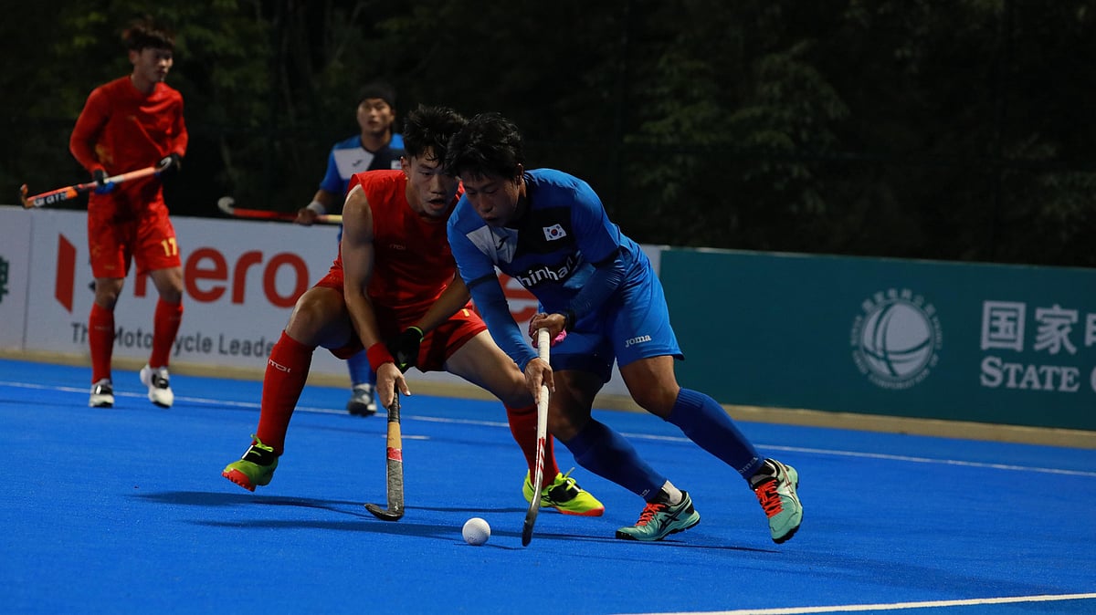 PC: Hockey India : South Korea in Asian Champions Trophy action